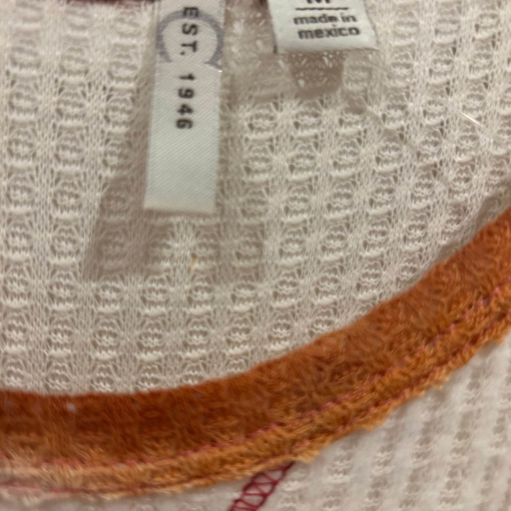 Established 1846 brand Women's White and Brown Raglan Sleeve Top - Picture 4 of 4